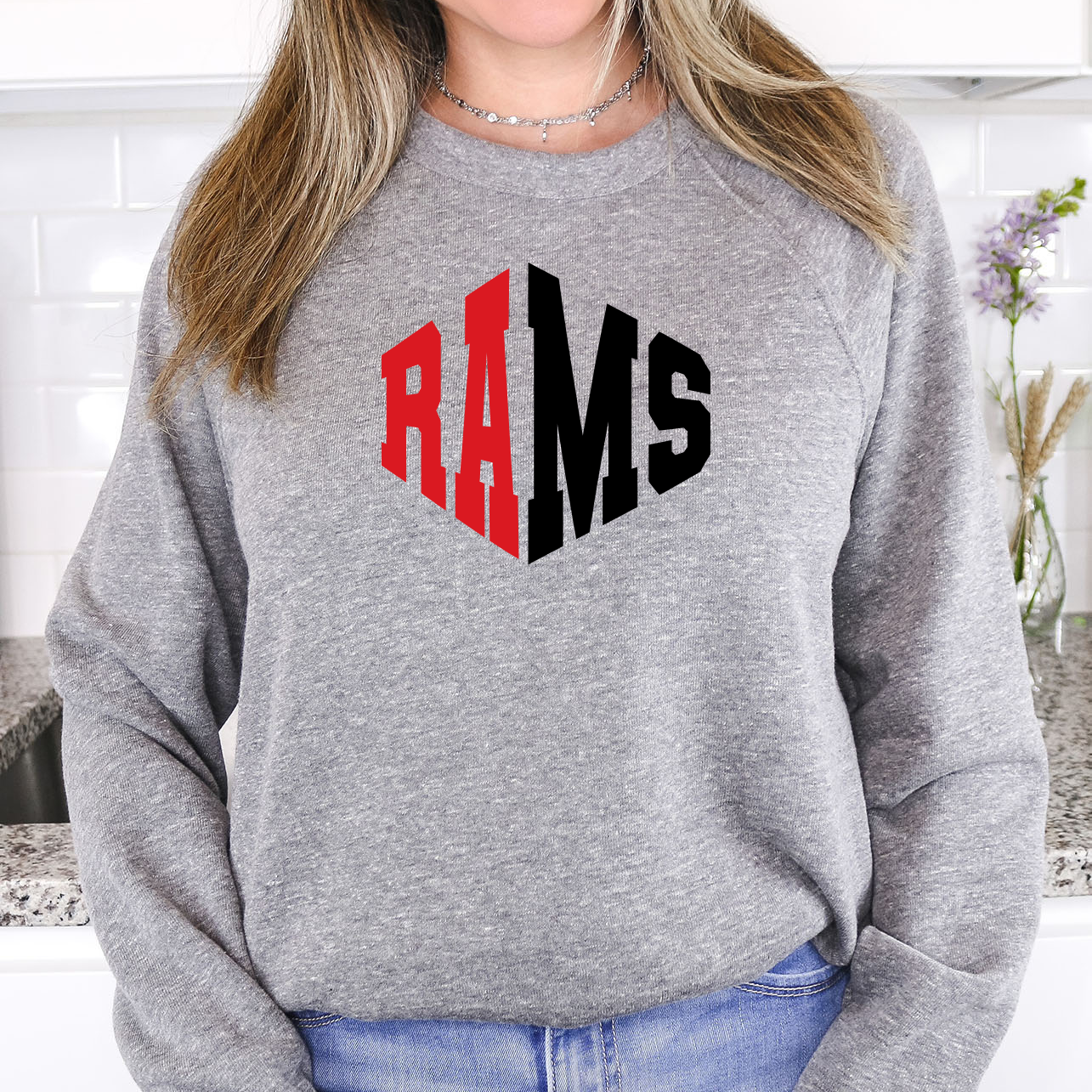Rams Warped Two Color Game Day DTF Print