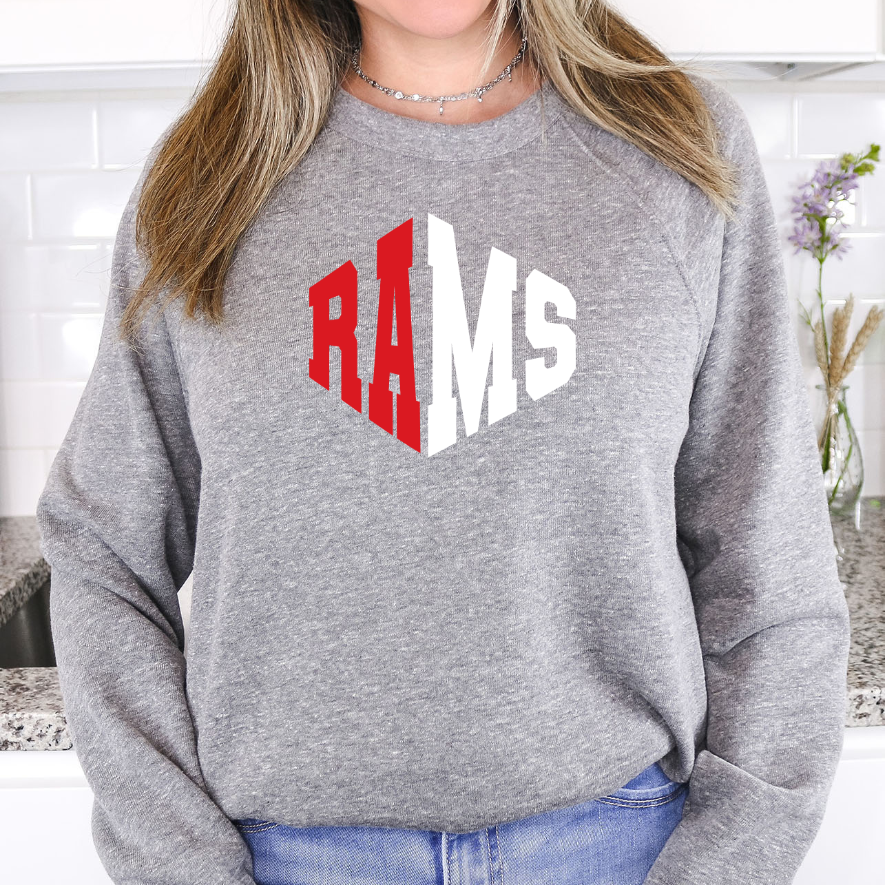 Rams Warped Two Color Game Day DTF Print
