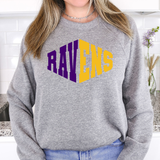 Ravens Warped Two Color Game Day DTF Print