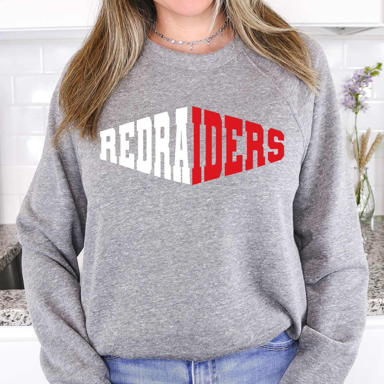 Red Raiders Warped Two Color Game Day DTF Print