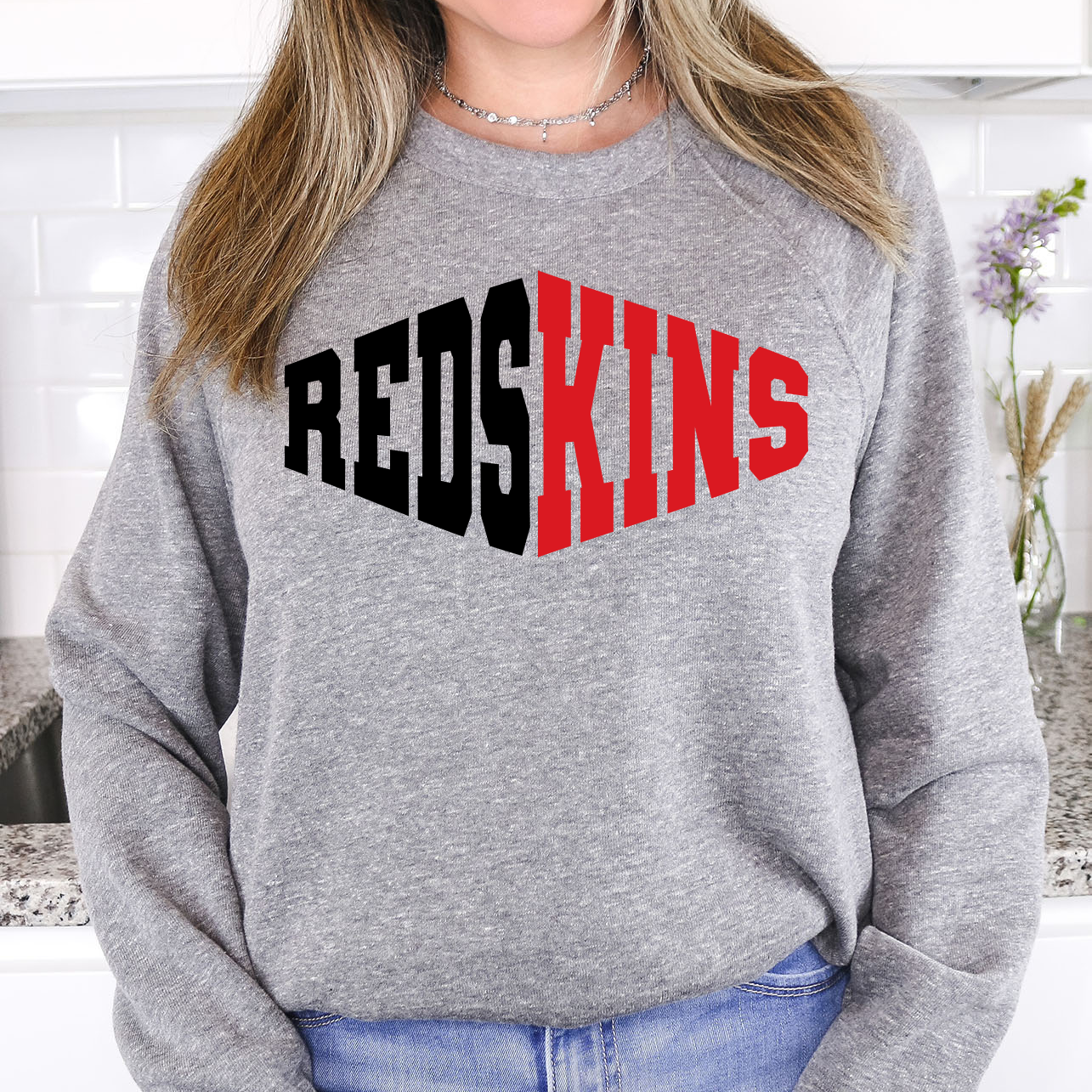 Redskins Warped Two Color Game Day DTF Print