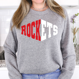 Rockets  Warped Two Color Game Day DTF Print