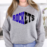 Rockets  Warped Two Color Game Day DTF Print