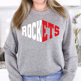 Rockets  Warped Two Color Game Day DTF Print