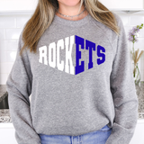 Rockets  Warped Two Color Game Day DTF Print