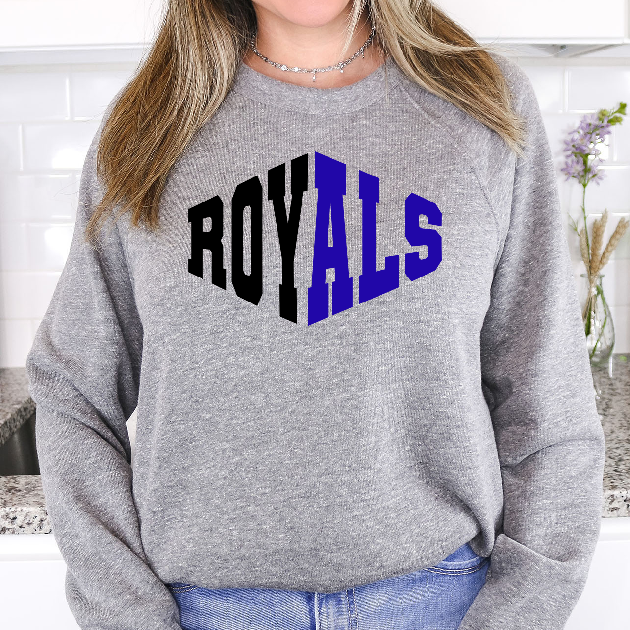 Royals Warped Two Color Game Day DTF Print