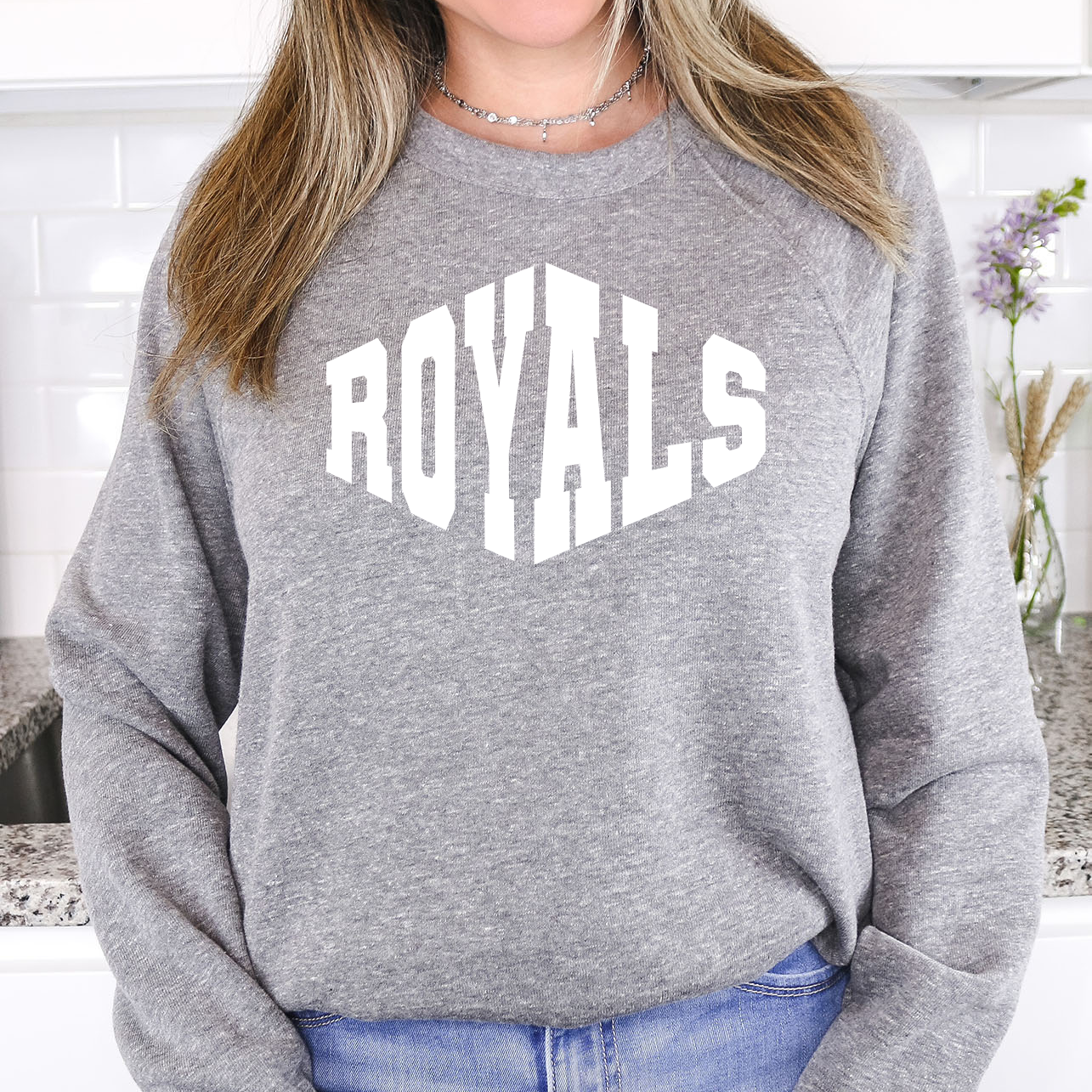 Royals Warped Two Color Game Day DTF Print