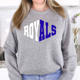 Royals Warped Two Color Game Day DTF Print