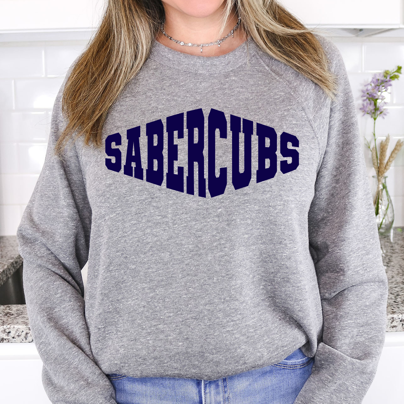 Sabercubs Warped Two Color Game Day DTF Print