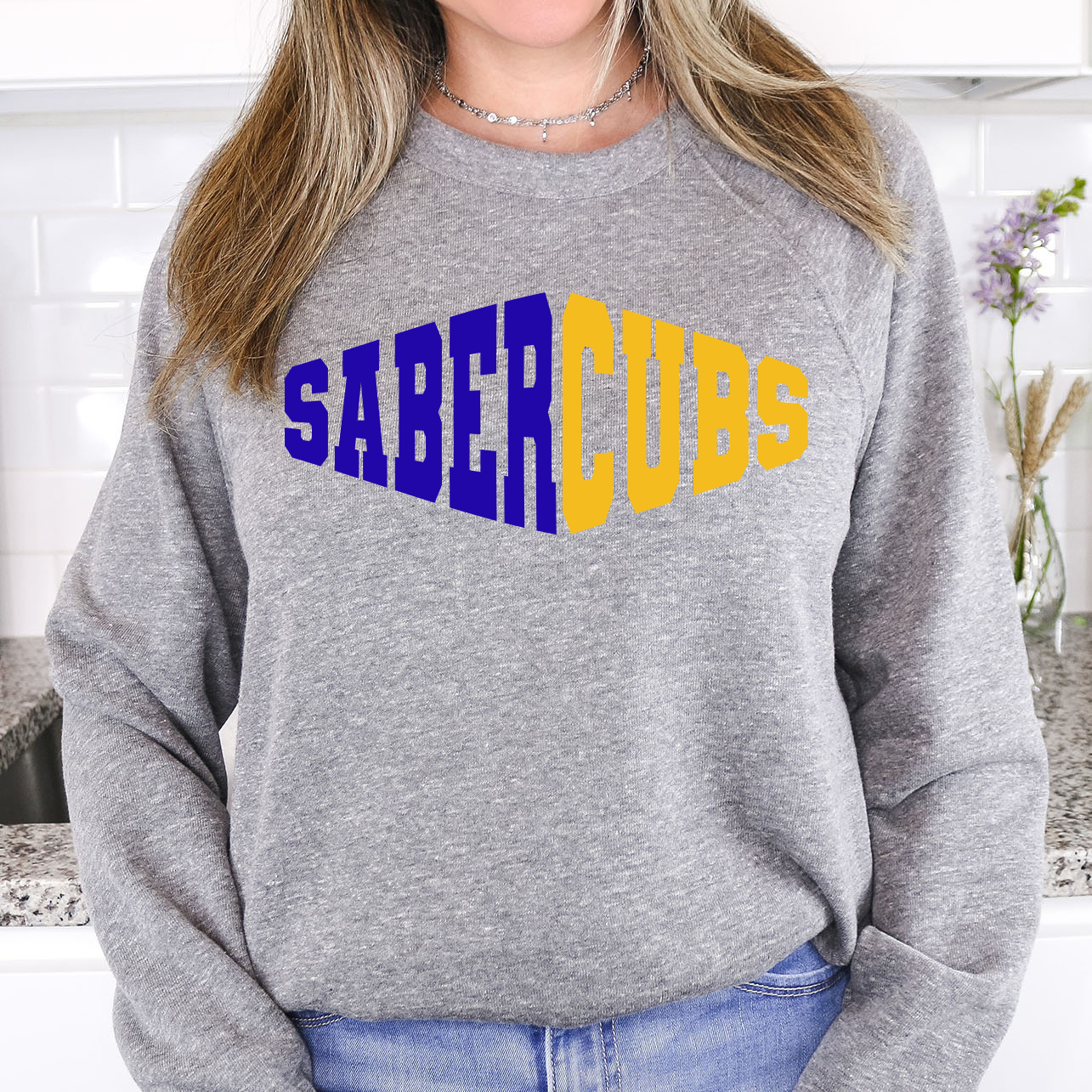 Sabercubs Warped Two Color Game Day DTF Print