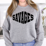 Savages Warped Two Color Game Day DTF Print