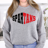 Spartans Warped Two Color Game Day DTF Print