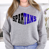 Spartans Warped Two Color Game Day DTF Print