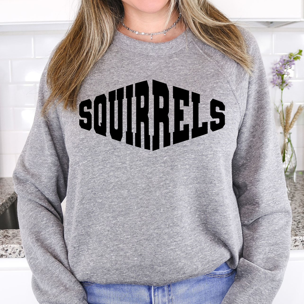 Squirrels Warped Two Color Game Day DTF Print