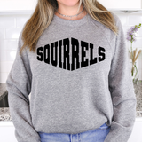 Squirrels Warped Two Color Game Day DTF Print