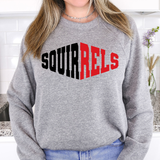 Squirrels Warped Two Color Game Day DTF Print