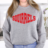 Squirrels Warped Two Color Game Day DTF Print