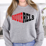 Squirrels Warped Two Color Game Day DTF Print