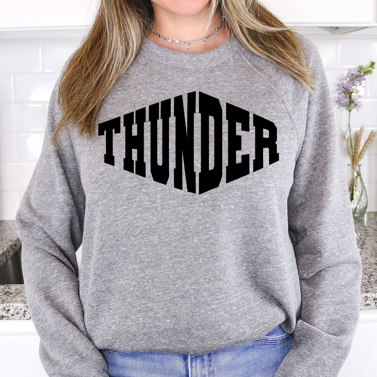 Thunder Warped Two Color Game Day DTF Print