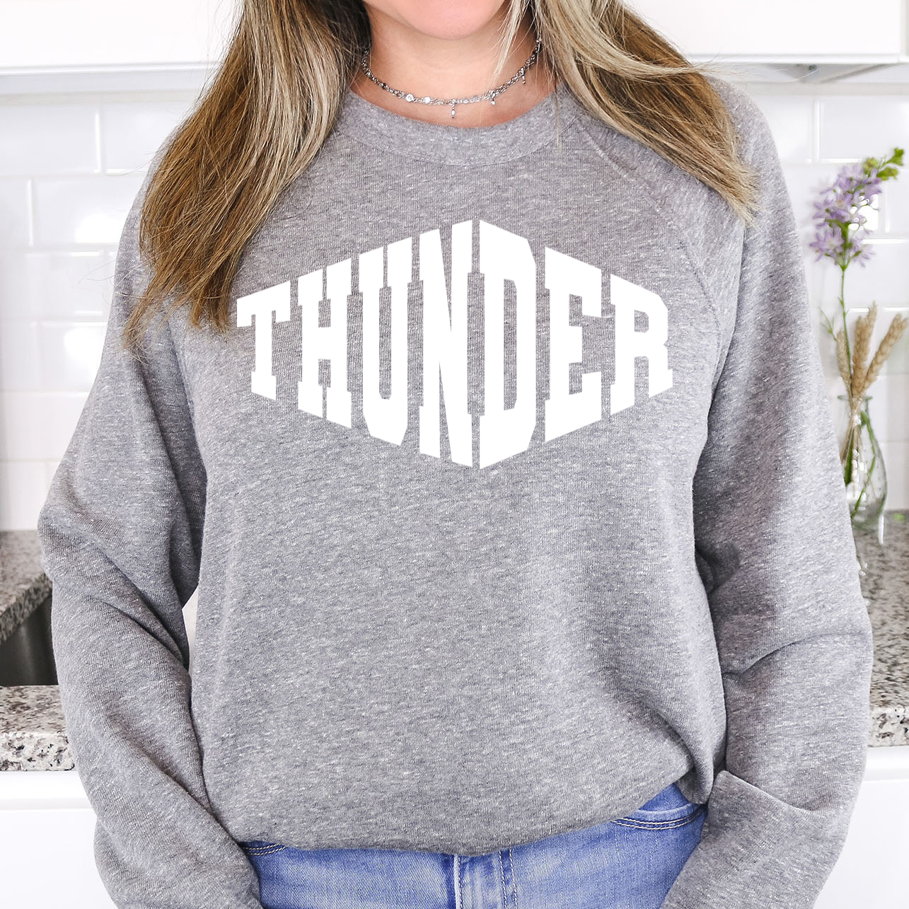 Thunder Warped Two Color Game Day DTF Print