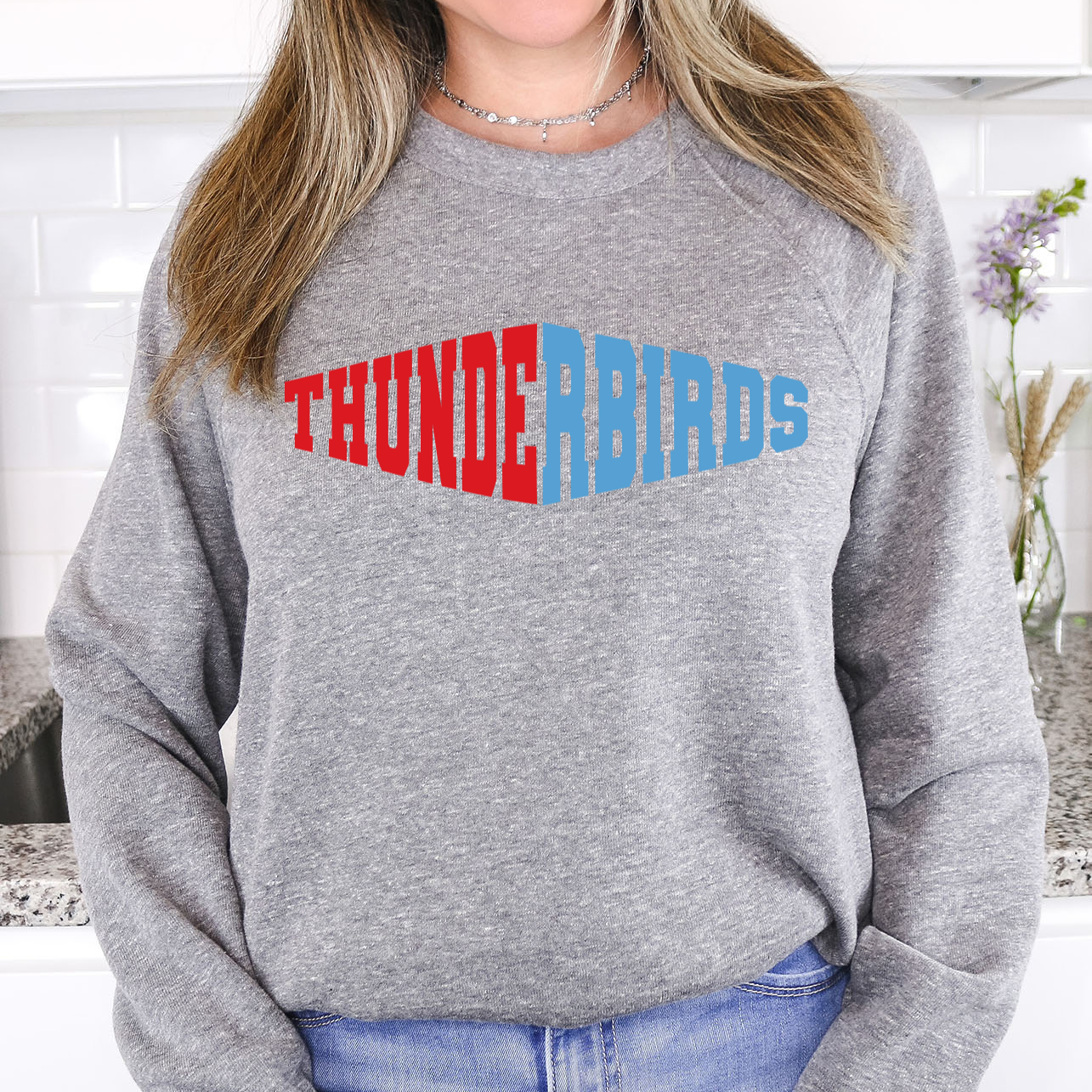 Thunderbirds Warped Two Color Game Day DTF Print