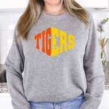 Tigers Warped Two Color Game Day DTF Print