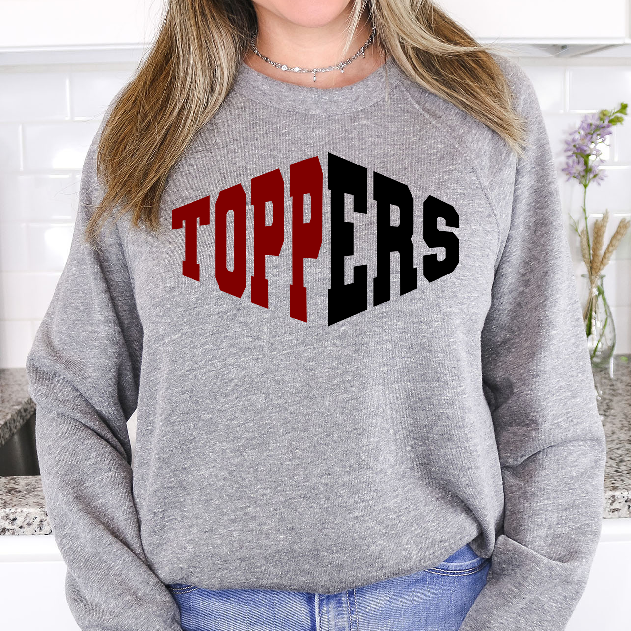 Toppers Warped Two Color Game Day DTF Print