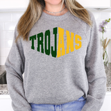Trojans Warped Two Color Game Day DTF Print