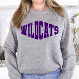 Wildcats Warped Two Color Game Day DTF Print