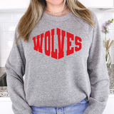 Wolves Warped Two Color Game Day DTF Print
