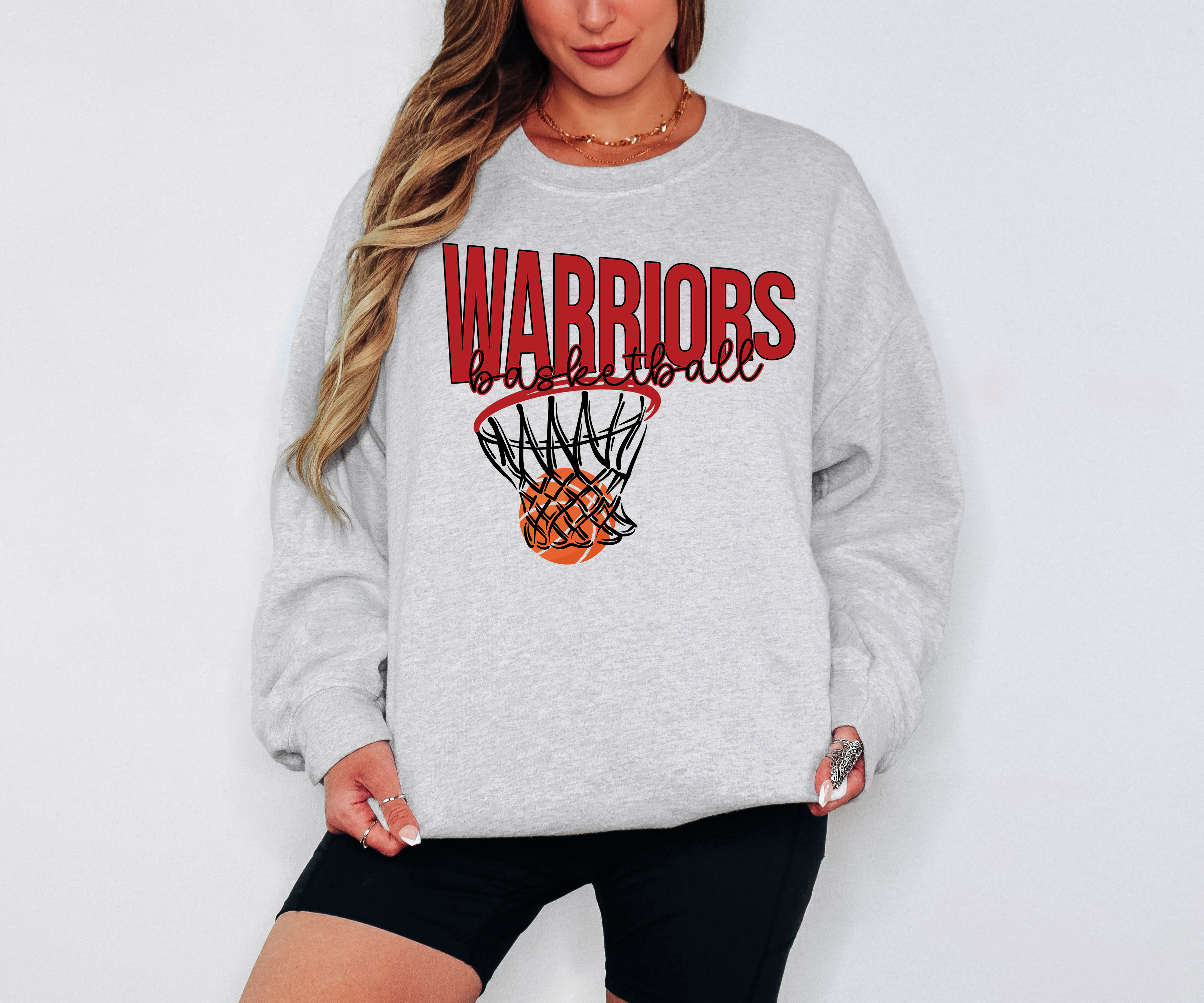 Warriors Basketball Swoop DTF Print