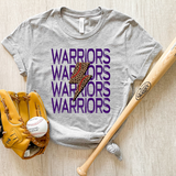 Warriors Baseball Bolt DTF Print