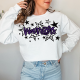 Warriors Retro Star DTF Print