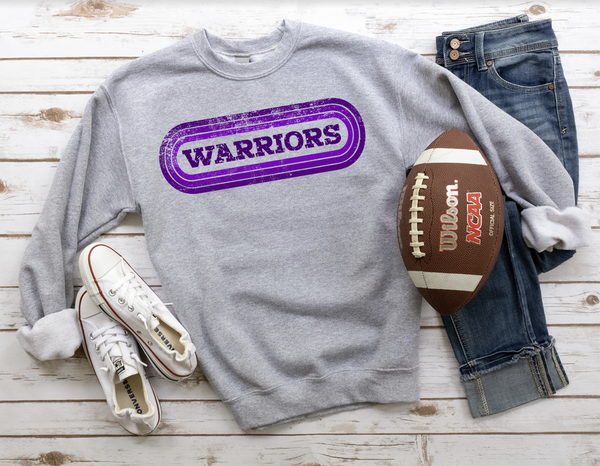 Warriors Retro Team Oval DTF Print