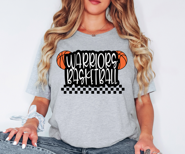 Warriors Basketball Checker DTF Print