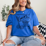 Warriors Basketball Sketch DTF Print