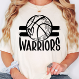Warriors Basketball with Heart DTF Print