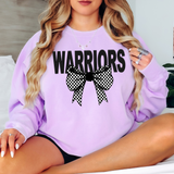 Warriors Coquette Checker Bow DTF Print