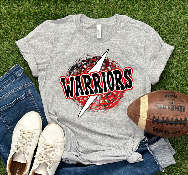 Warriors Circle Leopard Bolt DTF Print