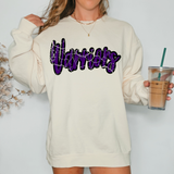 Warriors Crackle Cursive Teams DTF Print