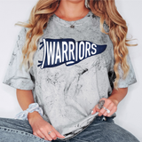 Warriors Watercolor Pennant DTF Print