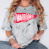 Warriors Watercolor Pennant DTF Print
