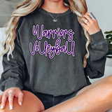 Warriors Volleyball Outline DTF Print