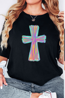 Watercolor Cross DTF Print