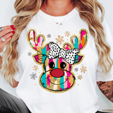 Watercolor Reindeer DTF Print