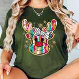 Watercolor Reindeer DTF Print