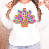 Watercolor Painted Turkey DTF Print