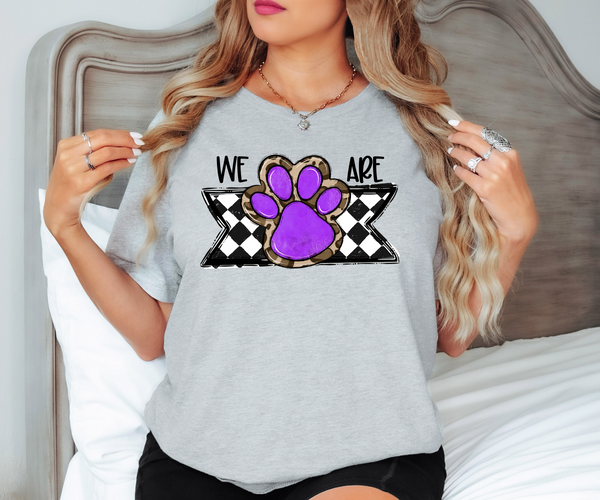 We Are Purple PAW Checker DTF Print