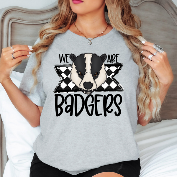 We Are Badgers Checker DTF Print