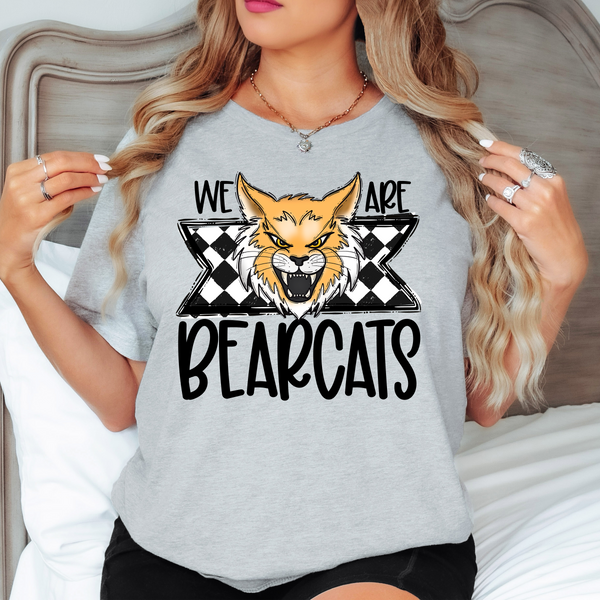 We Are Bearcats Checker DTF Print